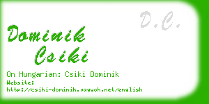 dominik csiki business card